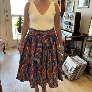 One size fits all African inspired printed skirt